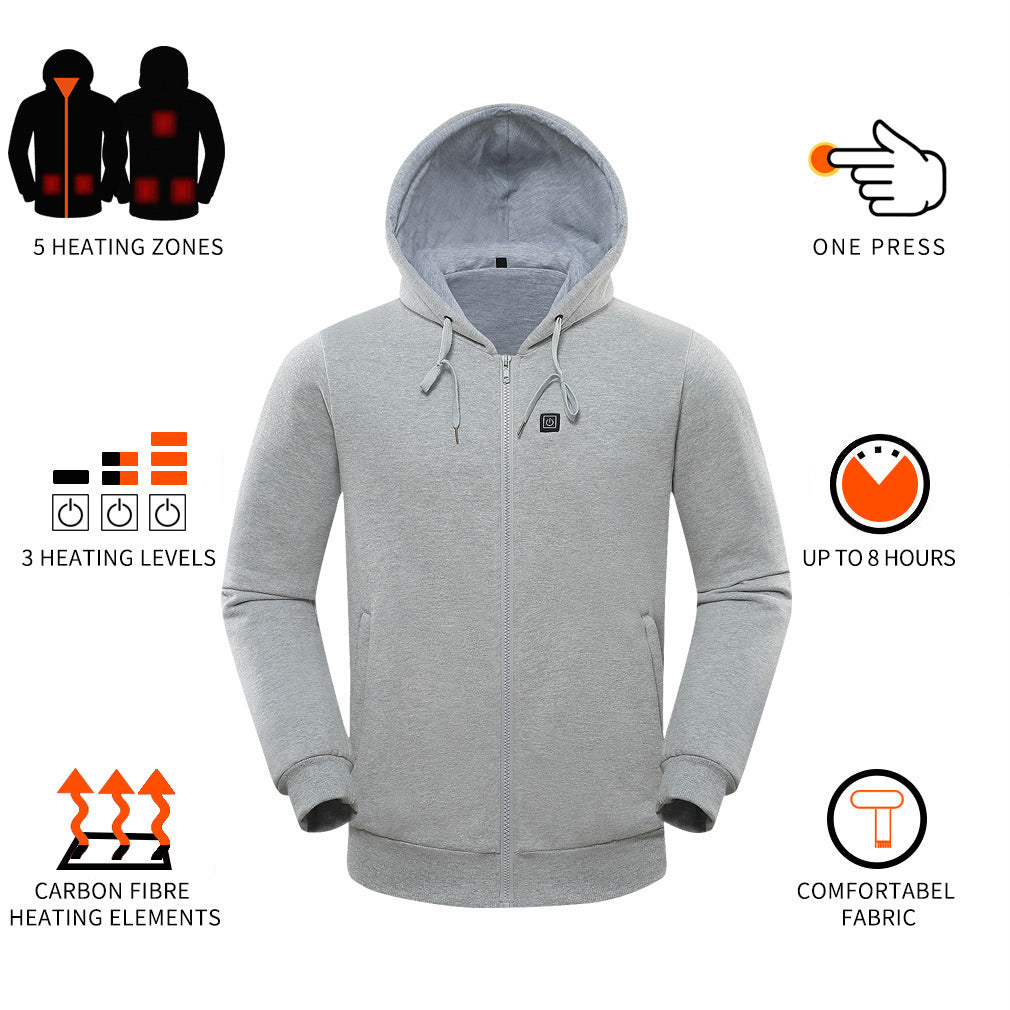 “Fiery Heated Jacket for Men – men’s heated jacket with adjustable warmth, ideal for outdoor activities in cold weather – Hot Deal Warehouse menswear”