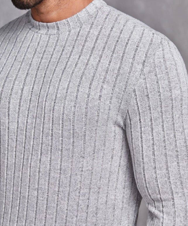 “Casual solid color round neck pullover long-sleeved T-shirt – men’s and women’s comfy basic tee for everyday layering and relaxed style – Hot Deal Warehouse fashion”