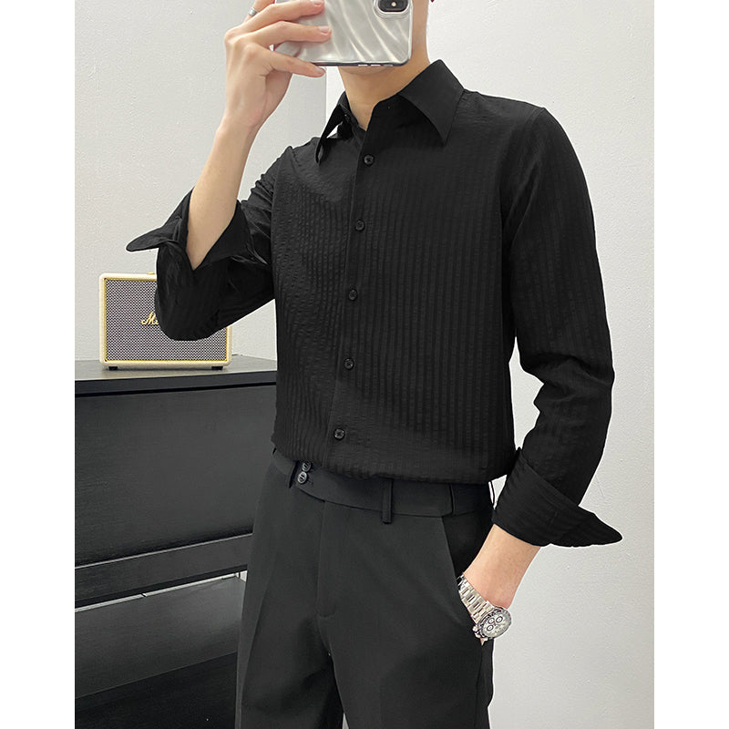 High-grade Modal Anti-wrinkle Fabric Striped Shirt Hot Deal Warehouse