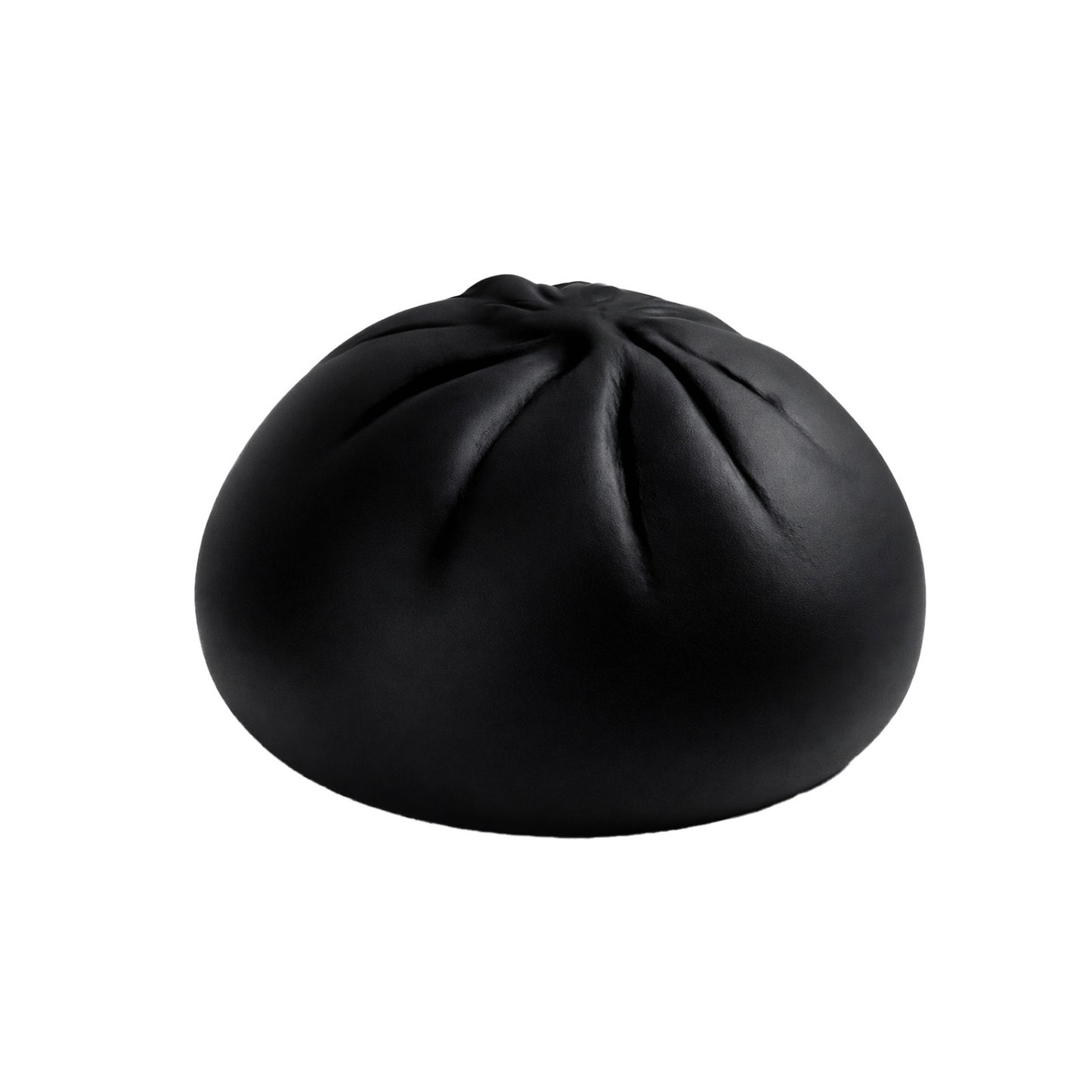 Black leather bag on a white background