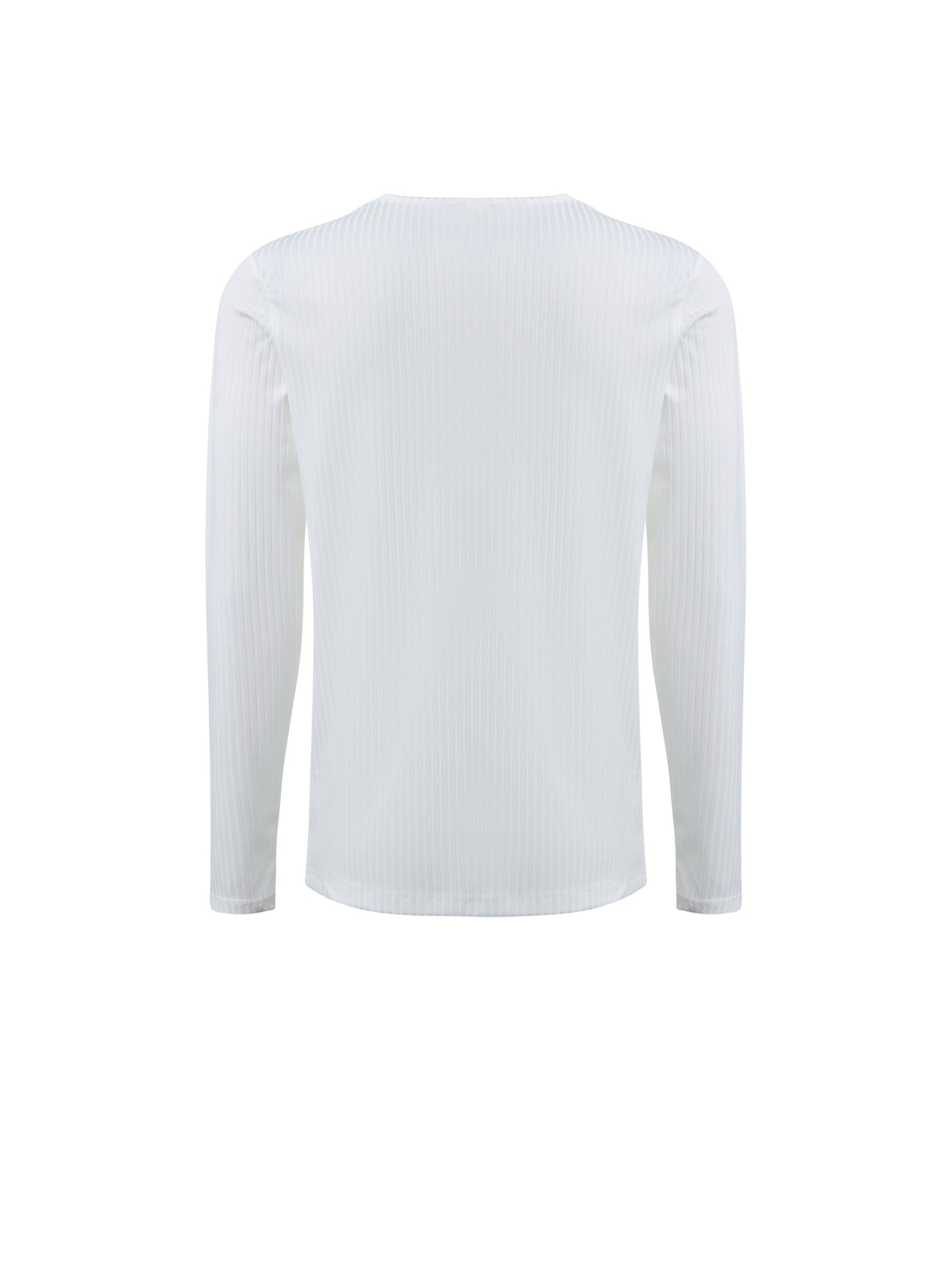 Men’s solid crew neck long sleeve T-shirt, breathable and comfortable activewear for all seasons.
