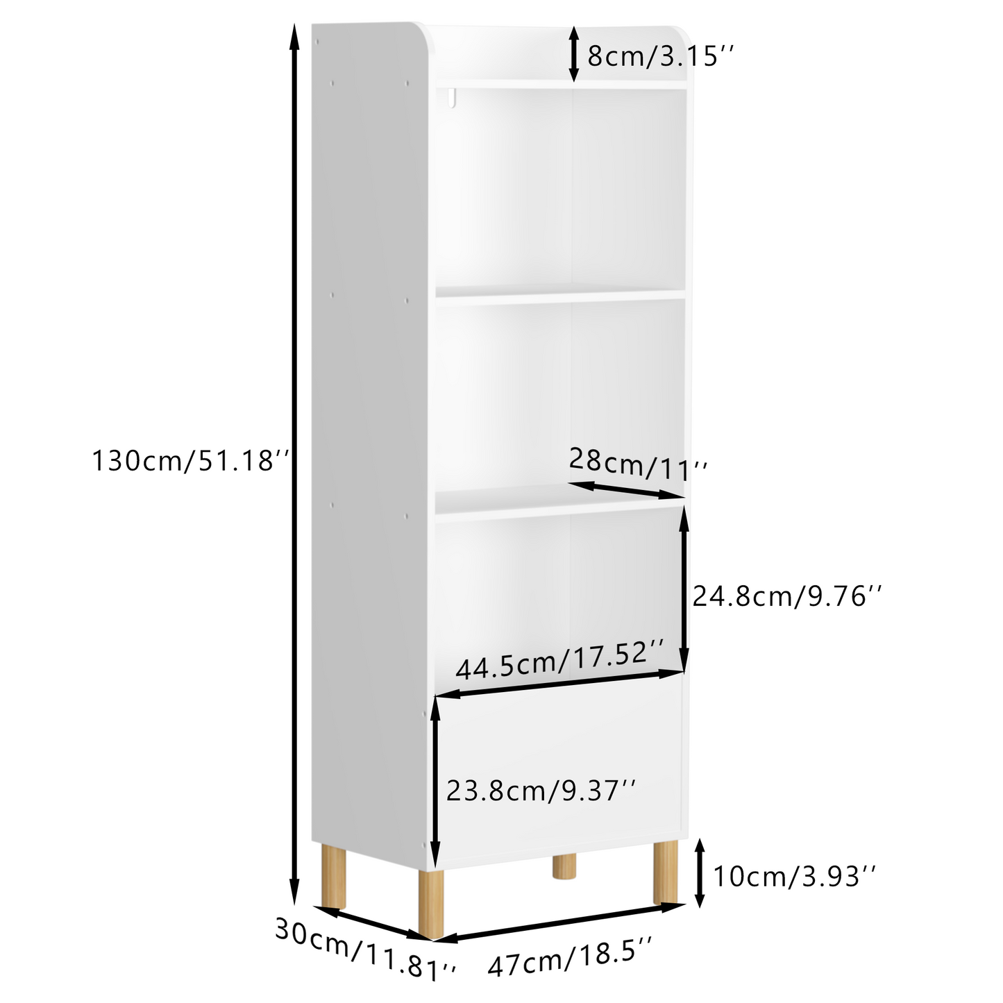 “4-tier bookcase – modern, space-saving shelving unit for books, décor, and storage – Hot Deal Warehouse furniture”