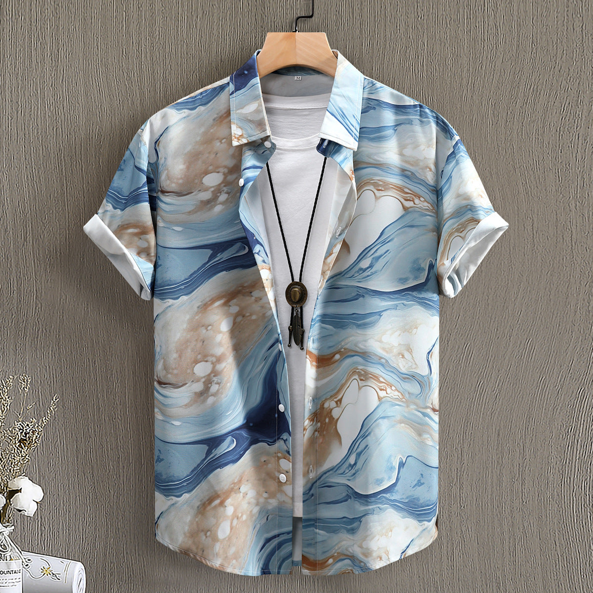 “Fashion Digital Printing Men’s Short Sleeve Shirt – vibrant, digitally-printed men’s shirt for a bold summer look – Hot Deal Warehouse menswear”