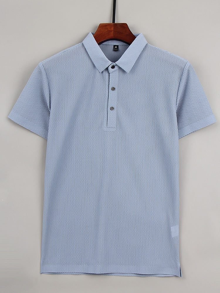“Fashion Ice Silk Men’s Short Sleeved T-Shirt – ultra-soft, cooling men’s tee designed for comfort and breathability – Hot Deal Warehouse menswear”