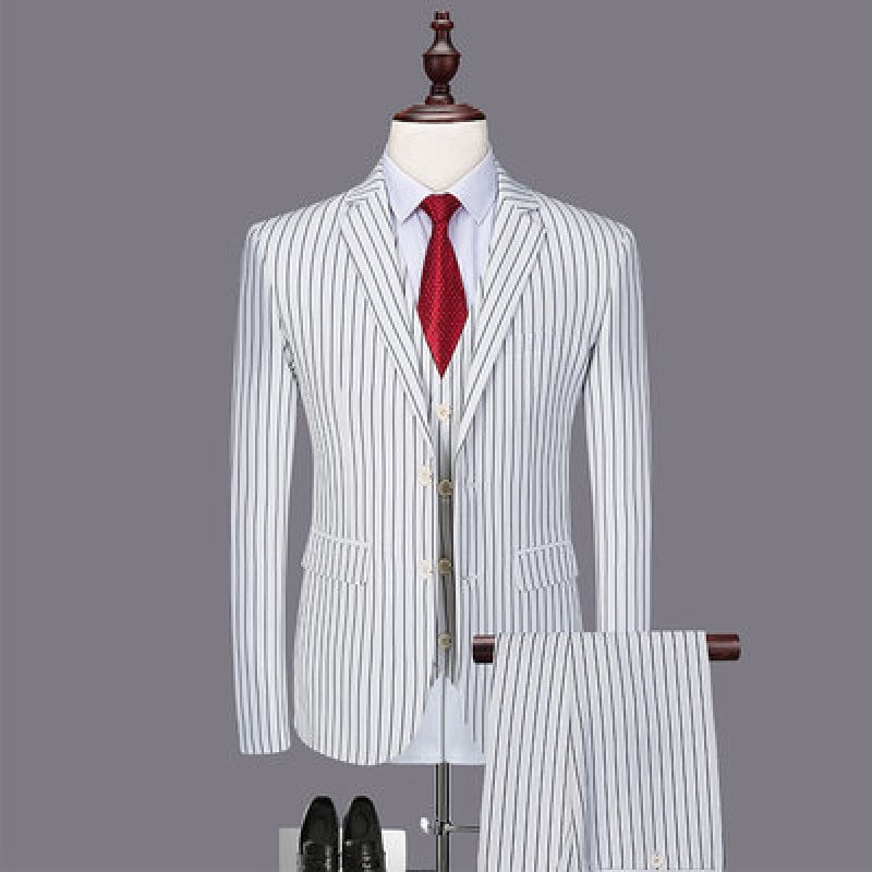Boys Suit Host Performance Dress Groom – Elegant, Tailored Suit for Weddings & Formal Events.