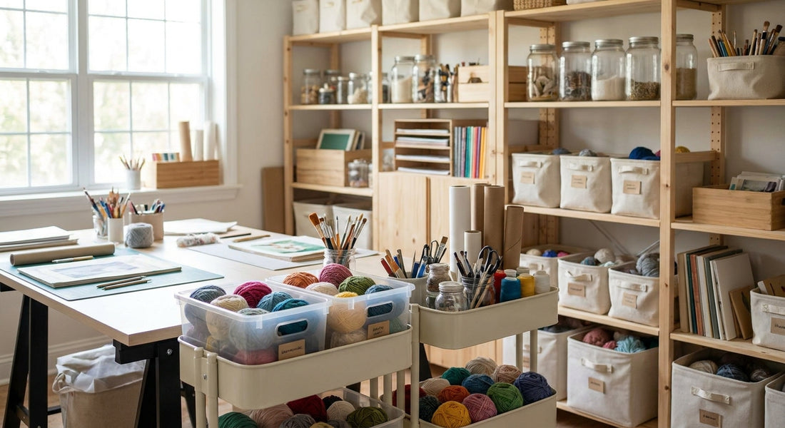 Craft and hobby storage for creative spaces