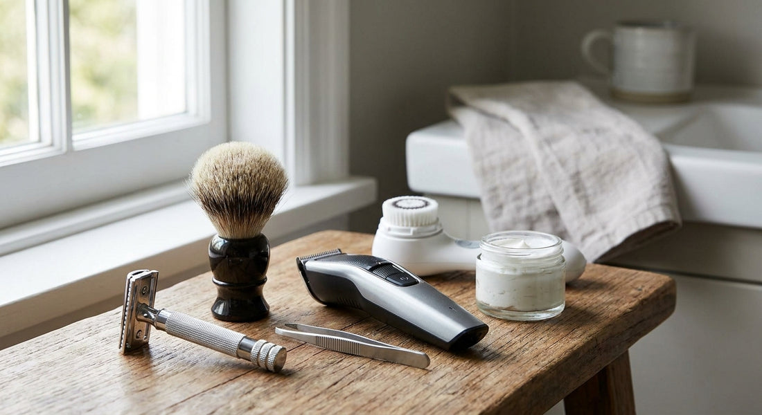 Grooming tools for men's skincare