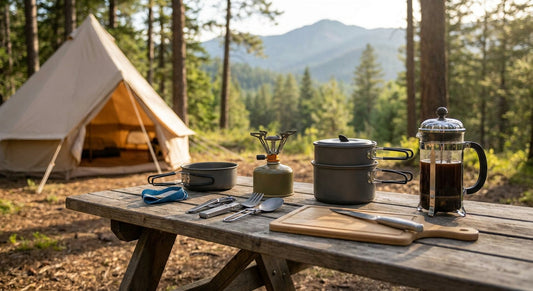Kitchen tools for camping and caravan trips
