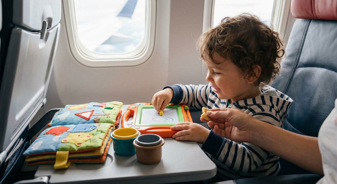 Toys for long haul flights with toddlers