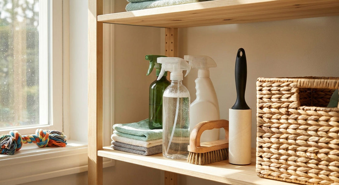 Cleaning supplies for pet owners