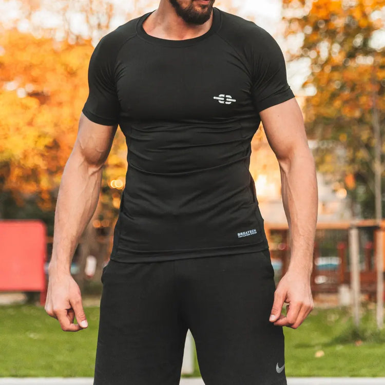 “Men’s compression shirts and tees – supportive, breathable workout tops – Hot Deal Warehouse activewear”