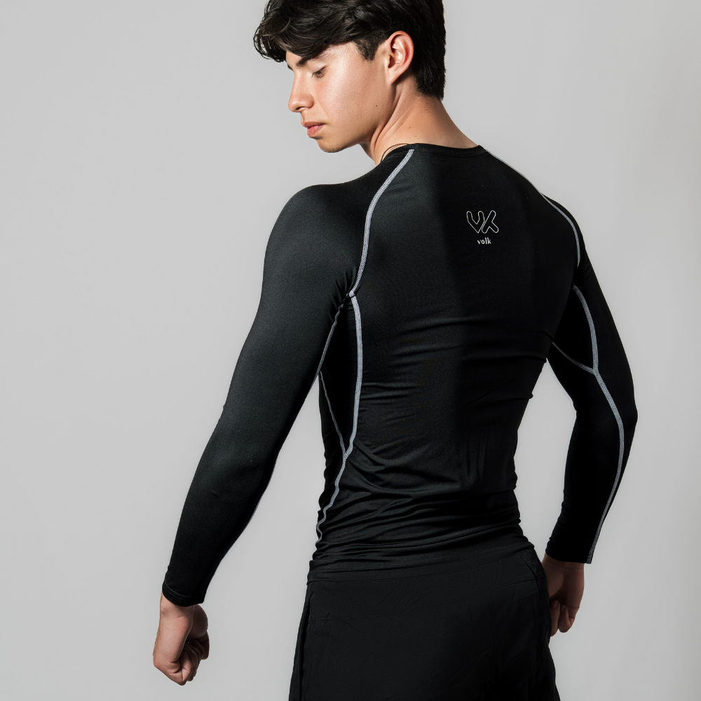 “Men’s long sleeve compression shirts and tees – supportive, breathable activewear – Hot Deal Warehouse fitness”
