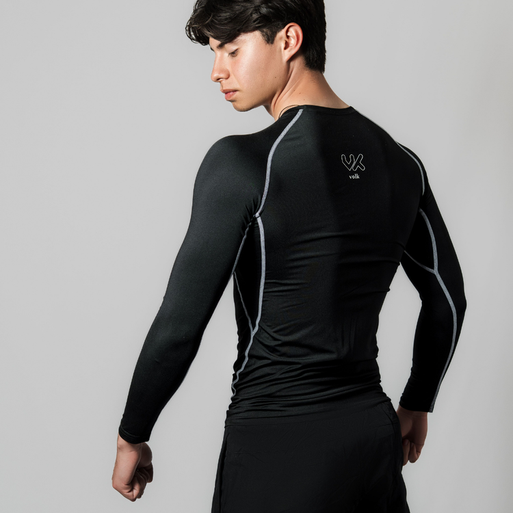 “Men’s long sleeve compression shirts and tees – supportive, breathable activewear – Hot Deal Warehouse fitness”