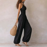 Slim-Fitting Body-Concealing Travel Halter Neck Sexy Casual Comfortable Jumpsuit Hot Deal Warehouse