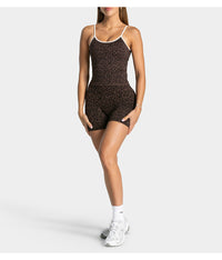 bold print active shorts women