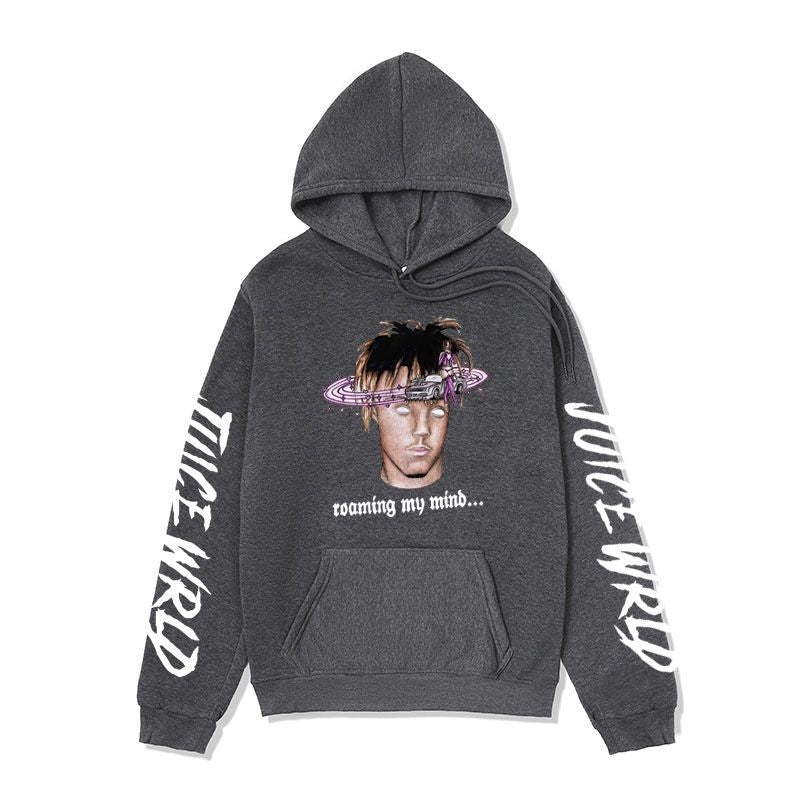 Men’s autumn winter hoodie – rapper-inspired streetwear jacket with bold graphic print.

