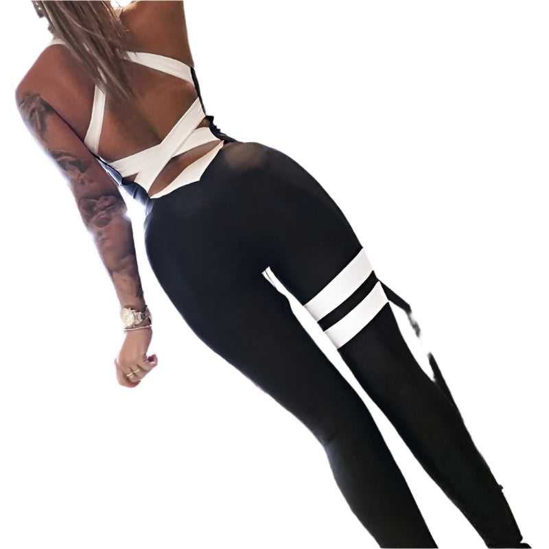 “Core Queen Backless Jumpsuit – women’s sleek, backless activewear jumpsuit for high-performance workouts and bold style – Hot Deal Warehouse activewear”
