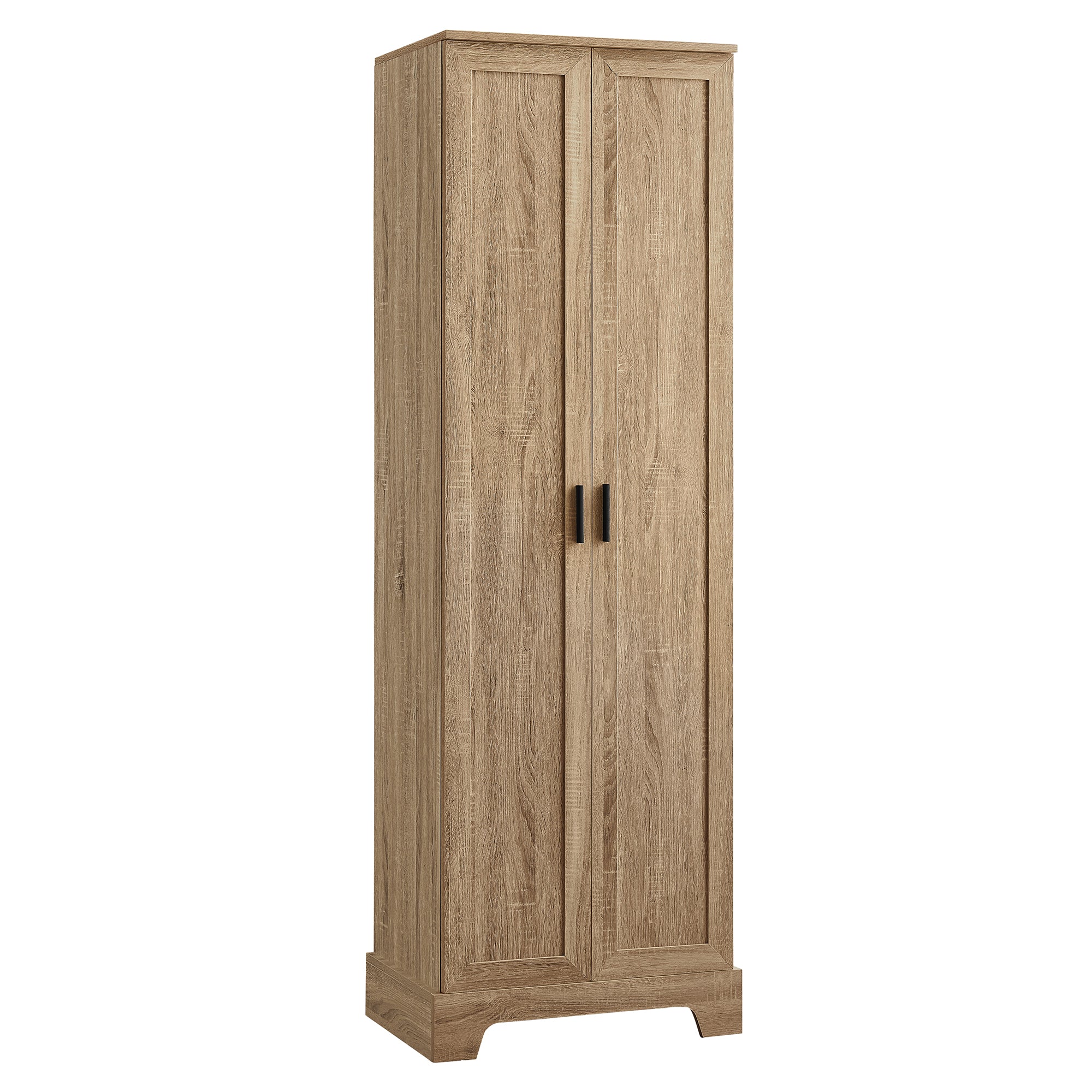 Brown MDF storage cabinet with adjustable shelf and two doors