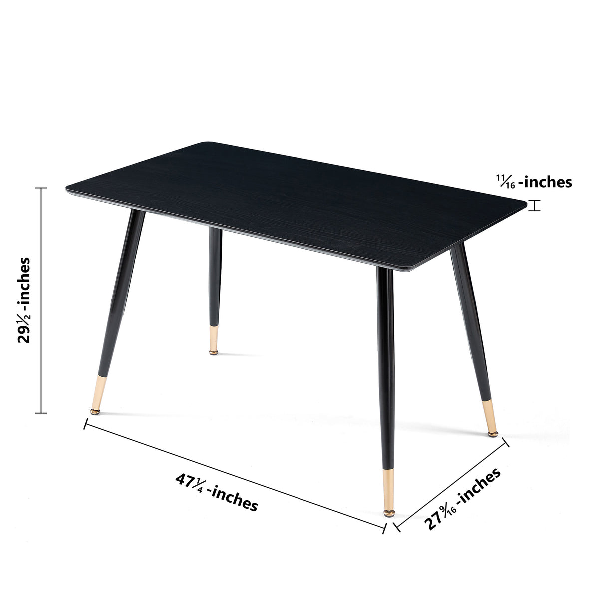 “Black modern kitchen dining table – sleek, contemporary table for stylish dining spaces and everyday family meals – Hot Deal Warehouse furniture”

