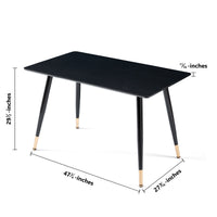 “Black modern kitchen dining table – sleek, contemporary table for stylish dining spaces and everyday family meals – Hot Deal Warehouse furniture”

