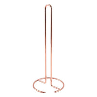 Stainless steel paper towel holder on a kitchen countertop