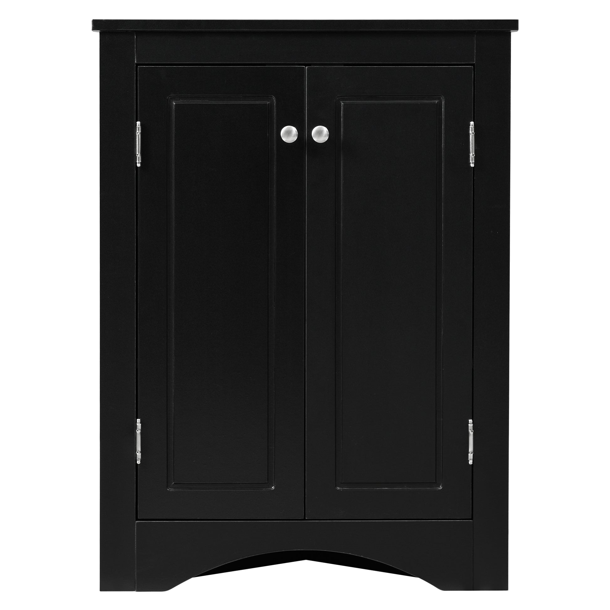 “Black triangle bathroom storage cabinet – modern, space-saving corner organizer for toiletries and essentials – Hot Deal Warehouse home furniture”

