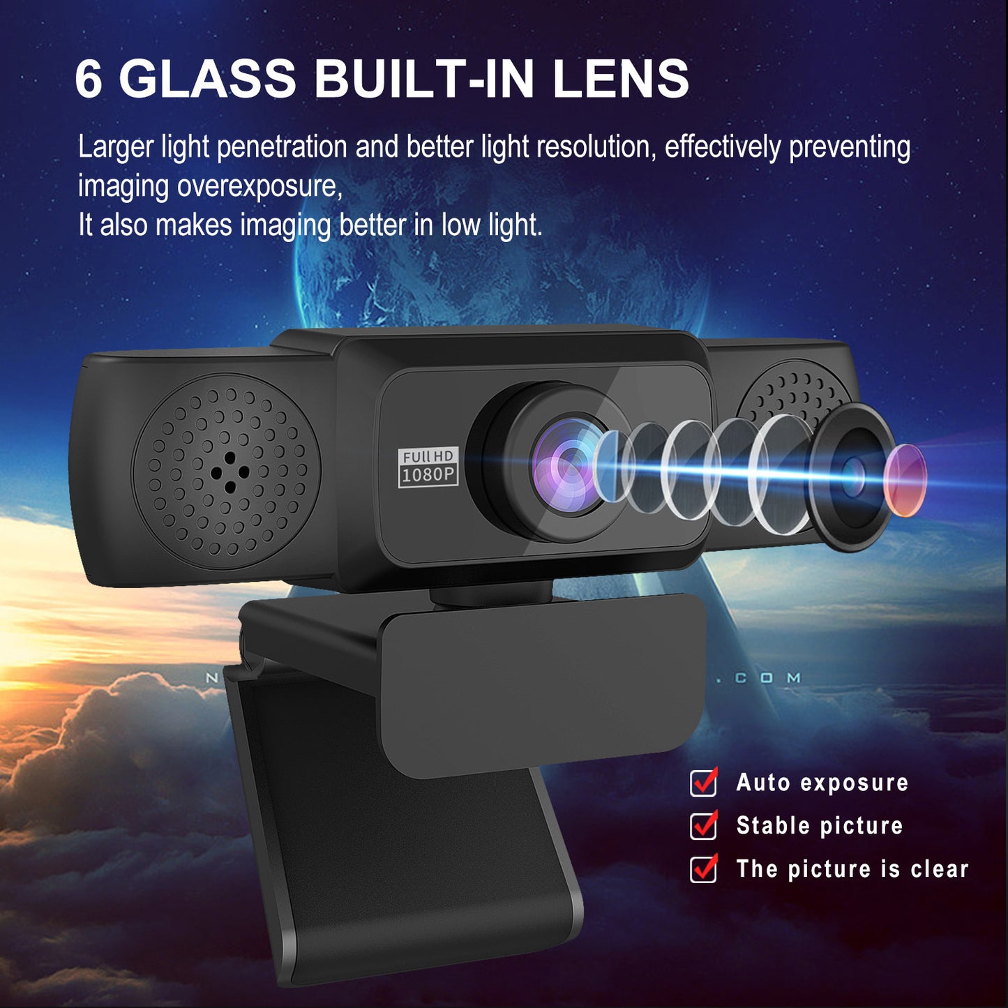 “1080P HD rotatable computer camera – high-definition USB webcam with adjustable angle for video calls and streaming – Hot Deal Warehouse electronics”


