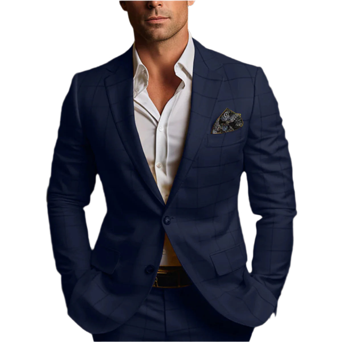 Men's Striped Blazer – Slim fit casual blazer with trendy striped pattern, perfect for semi-formal and casual occasions.








