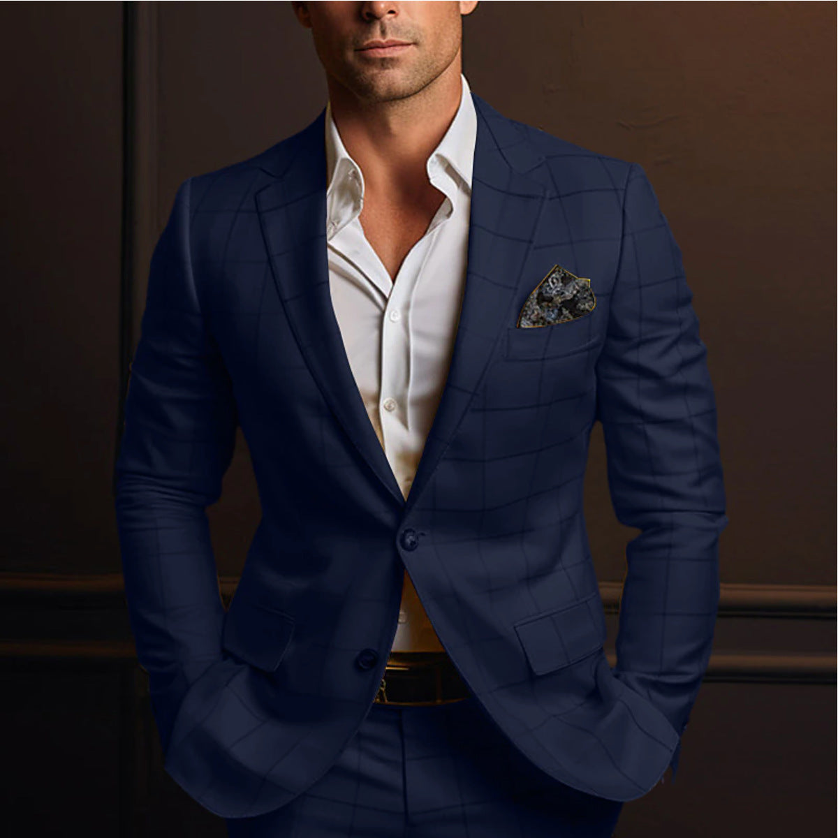 Men's Striped Blazer Slim Fit Hot Deal Warehouse