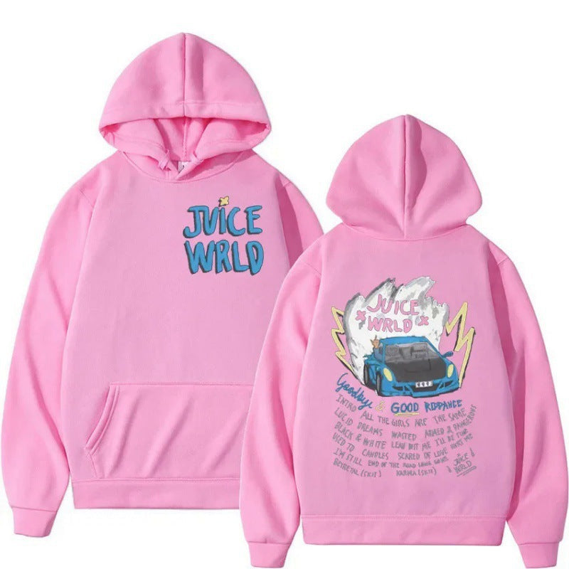 Unisex anime hoodie with dark retro print – oversized pullover streetwear.

