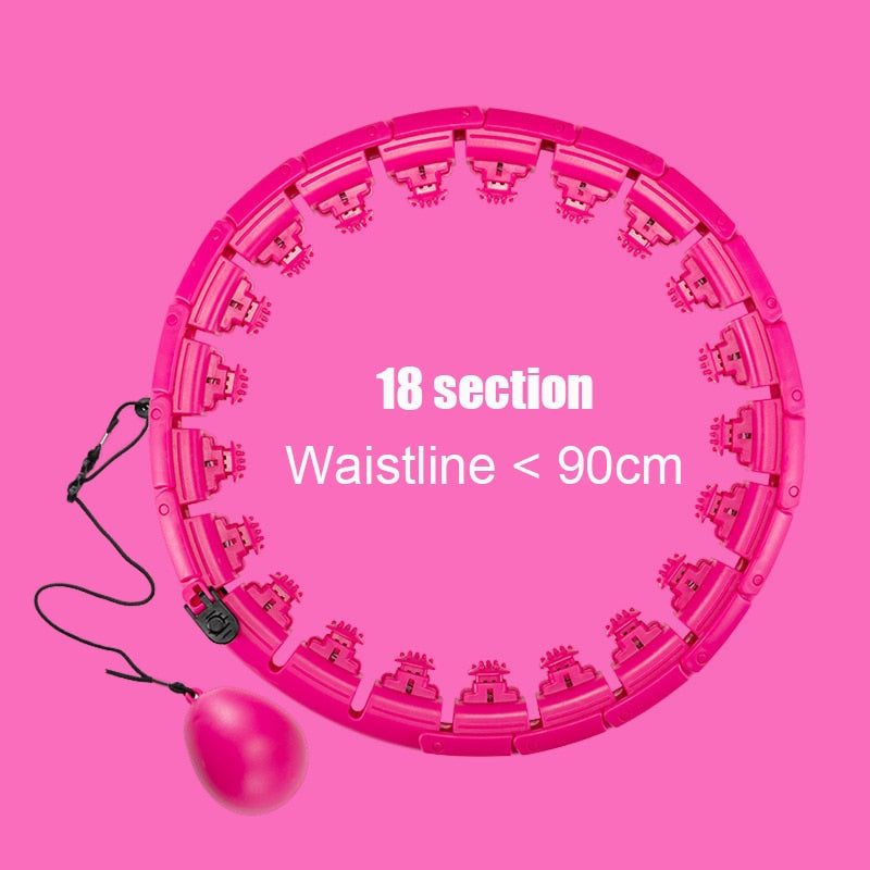 Smart fitness sport hoop with a compact design, featuring adjustable weight and a motion sensor for tracking workout progress, ideal for improving core strength and toning.