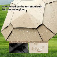 2.0-2.6m Octagonal Fishing Umbrella Portable Beach Sun Shade Camping Parasol UV Waterproof with Carry Bag Hot Deal Warehouse