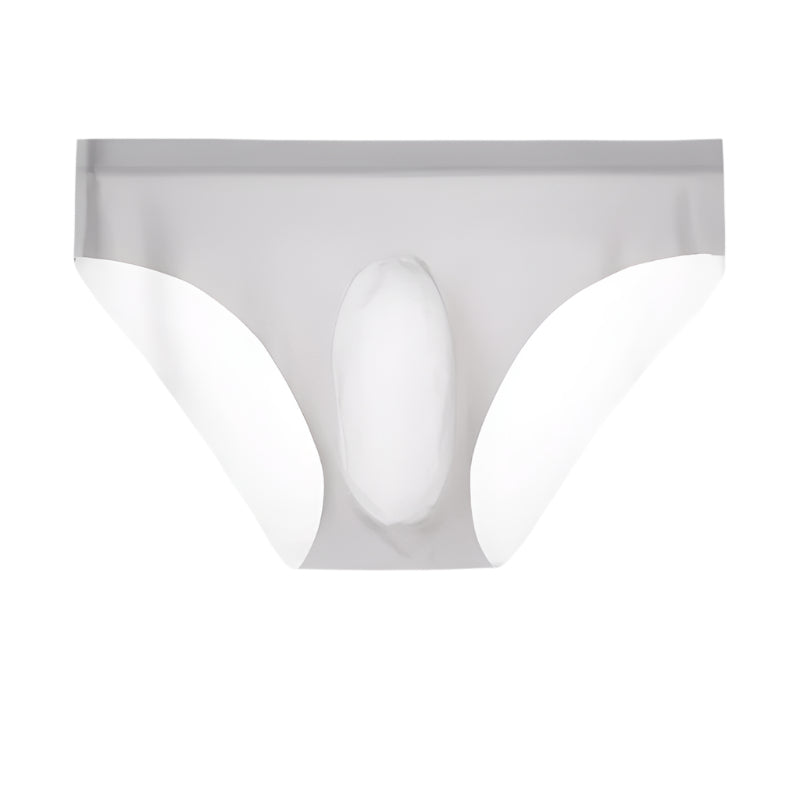 Men’s ice silk seamless underwear with 3D pouch – breathable and smooth fit

