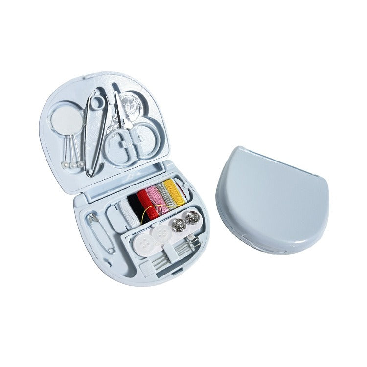 Compact mini needle box designed for organizing sewing needles, featuring multiple compartments for easy access and storage, perfect for home or travel use