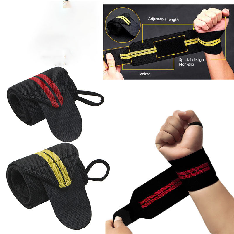 "Pair of durable weight lifting straps designed to enhance grip and support during weightlifting exercises. The straps are made from strong, reinforced fabric with a padded interior for comfort, helping to secure the barbell and reduce strain on the hands and wrists."
