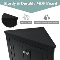 “Black triangle bathroom storage cabinet – modern, space-saving corner organizer for toiletries and essentials – Hot Deal Warehouse home furniture”

