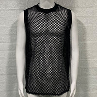 Solid Color Round Neck Sleeveless Hollow Knitted Vest in lightweight, breathable fabric for a stylish and comfortable fit.