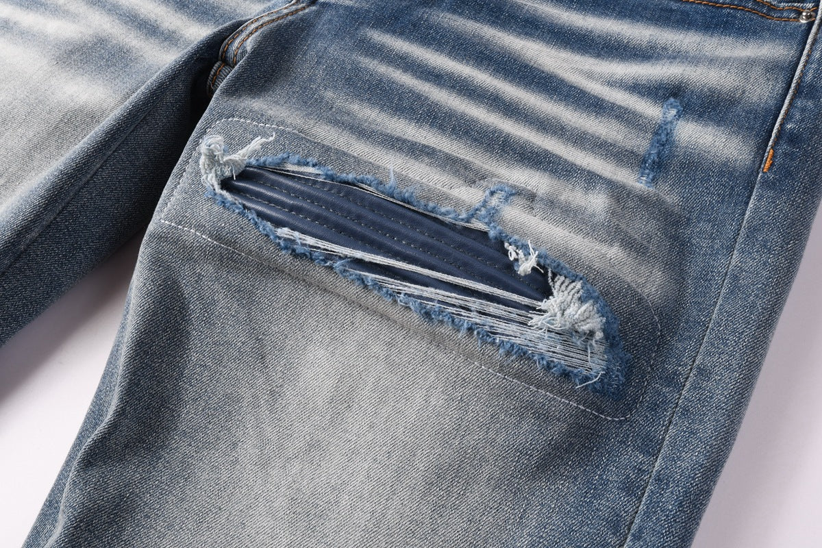 Slim-Fit Ripped Jeans Hot Deal Warehouse