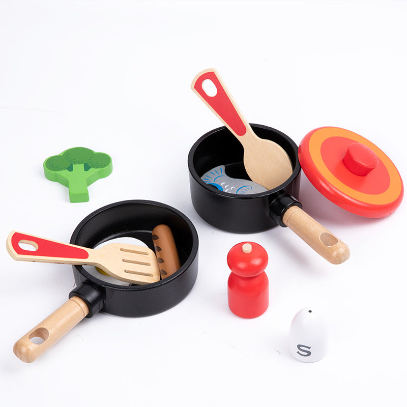 “Children’s Wooden Kitchen Pot Set – durable wooden play kitchen set for kids, designed to inspire imaginative cooking and role play – Hot Deal Warehouse toys”

