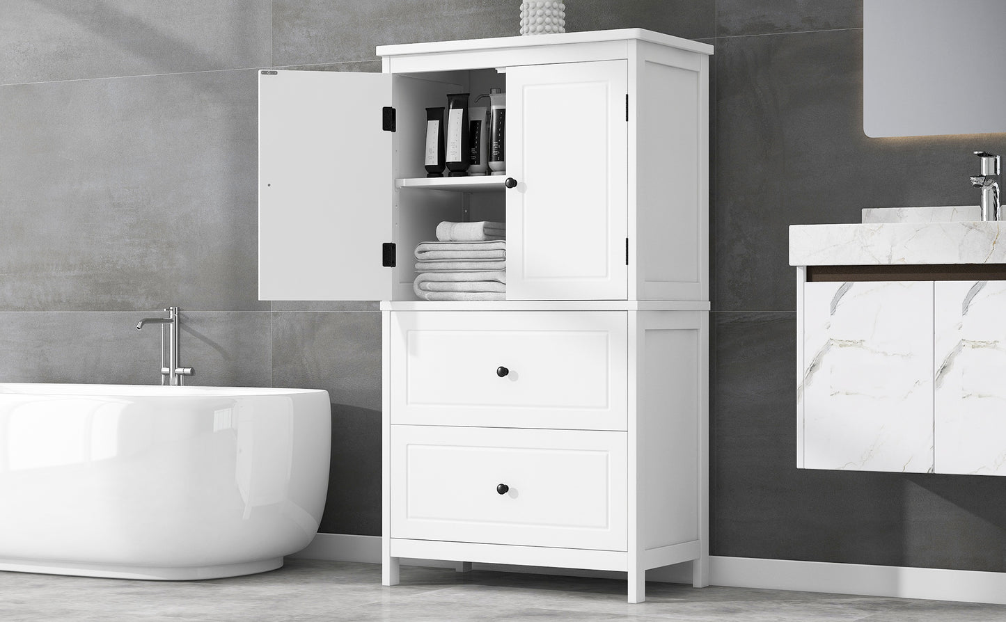 “Bathroom storage cabinet – stylish, space-saving organizer for toiletries, towels, and essentials – Hot Deal Warehouse home furniture”

