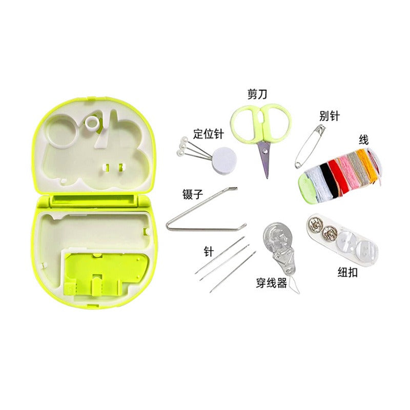 Compact mini needle box designed for organizing sewing needles, featuring multiple compartments for easy access and storage, perfect for home or travel use