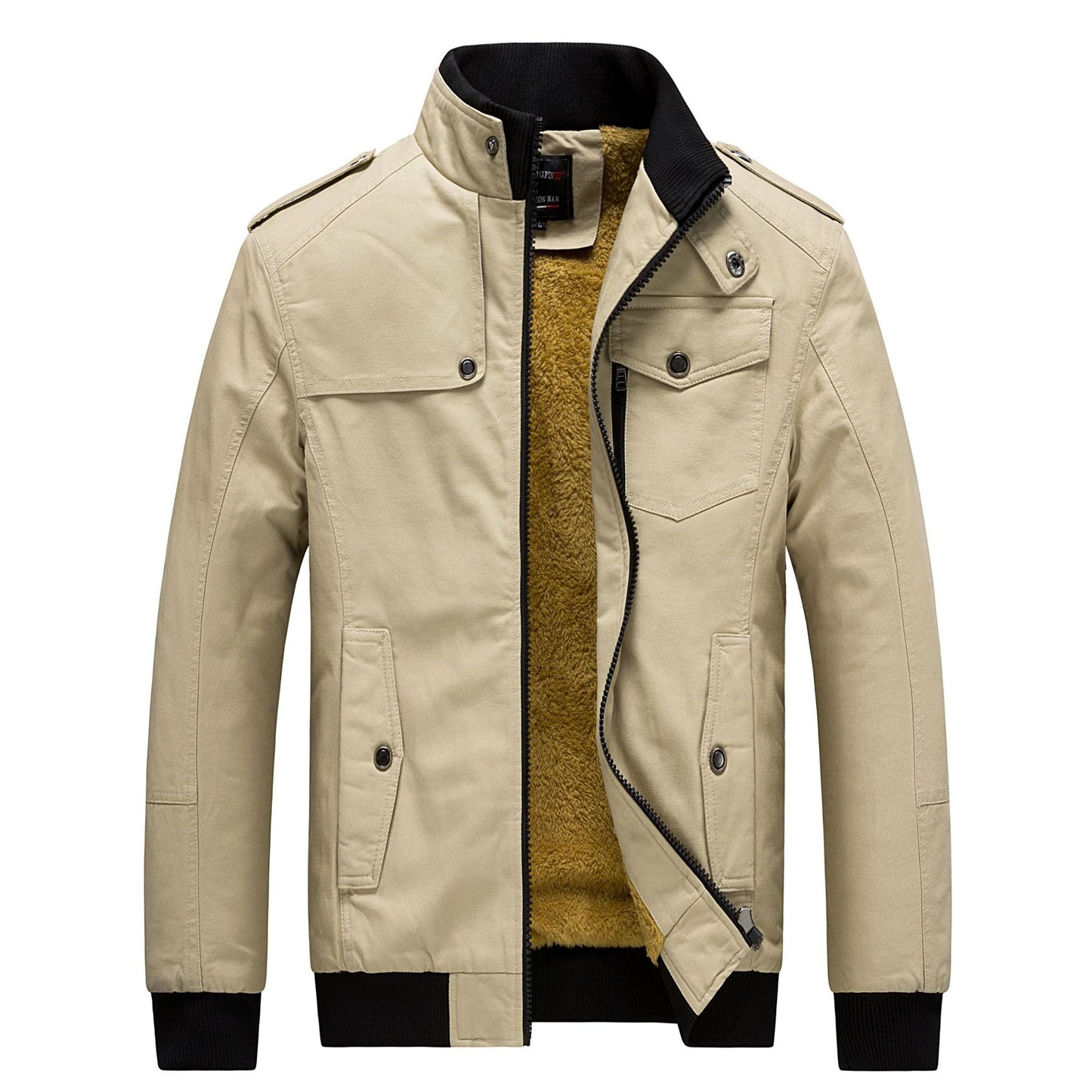 Men's Jacket Fleece-lined Thickened Slim Fit Coat – Warm fleece-lined jacket with a slim-fit design for a stylish and comfortable winter look.








