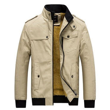 Men's Jacket Fleece-lined Thickened Slim Fit Coat – Warm fleece-lined jacket with a slim-fit design for a stylish and comfortable winter look.








