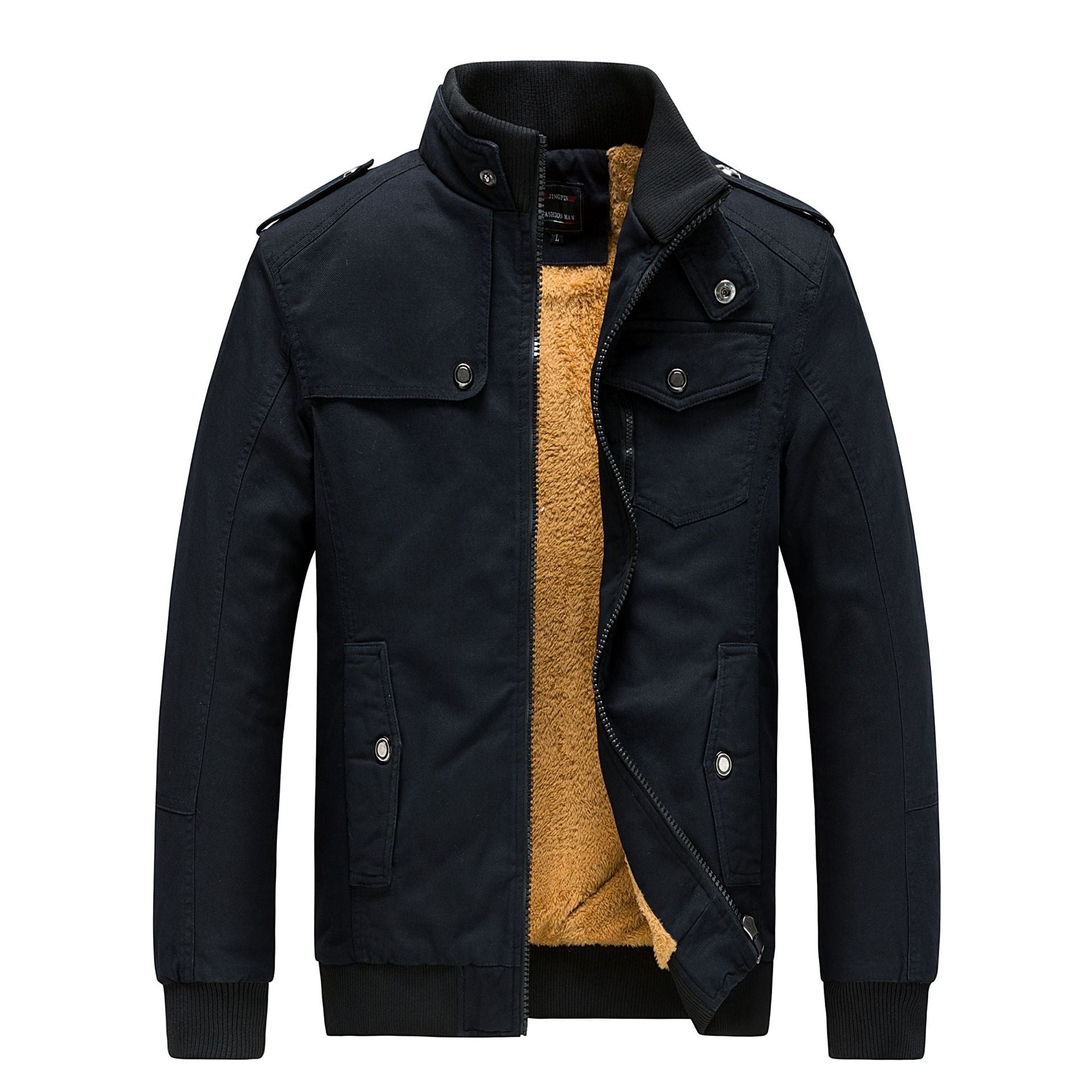 Men's Jacket Fleece-lined Thickened Slim Fit Coat – Warm fleece-lined jacket with a slim-fit design for a stylish and comfortable winter look.








