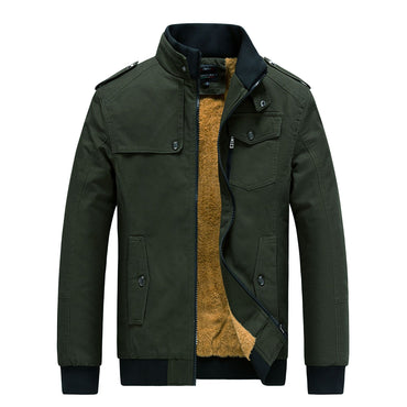 Men's Jacket Fleece-lined Thickened Slim Fit Coat – Warm fleece-lined jacket with a slim-fit design for a stylish and comfortable winter look.








