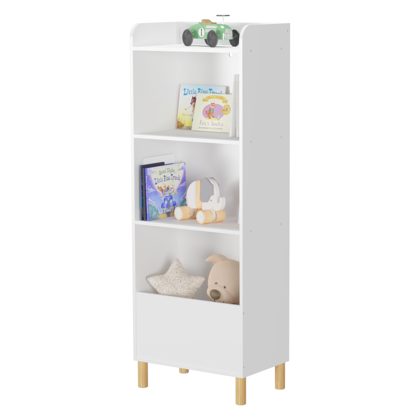 “4-tier bookcase – modern, space-saving shelving unit for books, décor, and storage – Hot Deal Warehouse furniture”

