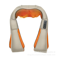 Percussion massager designed for neck, back, shoulders, legs, and body, featuring multiple attachments and adjustable speeds to provide targeted muscle relief and relaxation