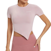 Stretchy Yoga Crop Top T-Shirt Hot Deal Warehouse