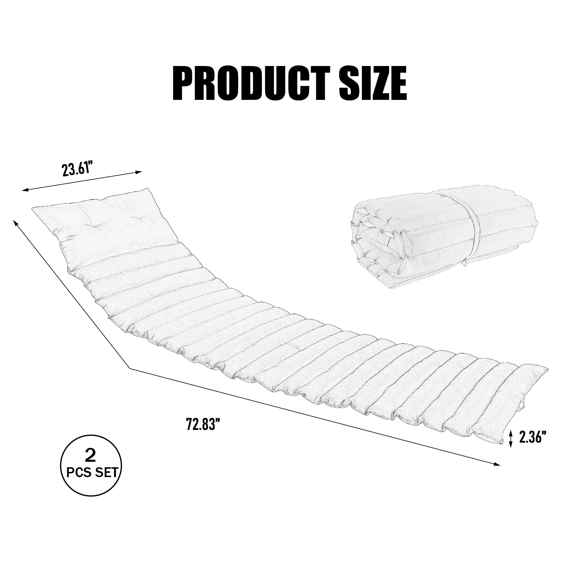 “2-piece outdoor lounge chair cushion set – comfortable, weather-resistant cushions for patio or garden seating – Hot Deal Warehouse outdoor living”

