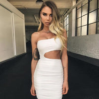 “Franca Slim One Shoulder Mini Dress – women’s elegant mini dress with a slim fit and stylish one-shoulder design, perfect for parties and special occasions – Hot Deal Warehouse fashion”
